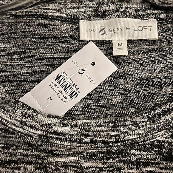 Loft Lou & Grey Heathered Tiered Hem Dress NWT - Picture 5 of 7